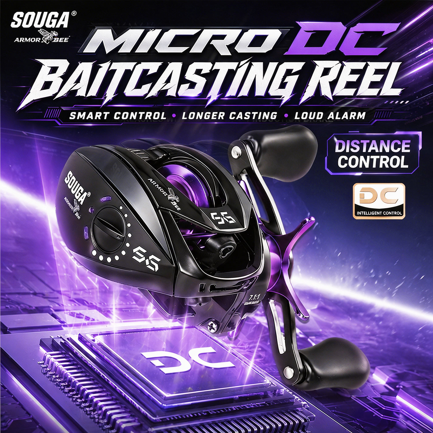 Kastking Reel Zephyr - Sougayilang Micro DC Elektronische Baitcasting-Rolle Ultraleichtes